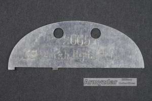 LW Stainless steel half dog-tag 'Fl.Ausb.Rgt.41'