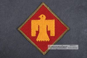 WW2 US 45th Infantry Division patch „Green back/border'