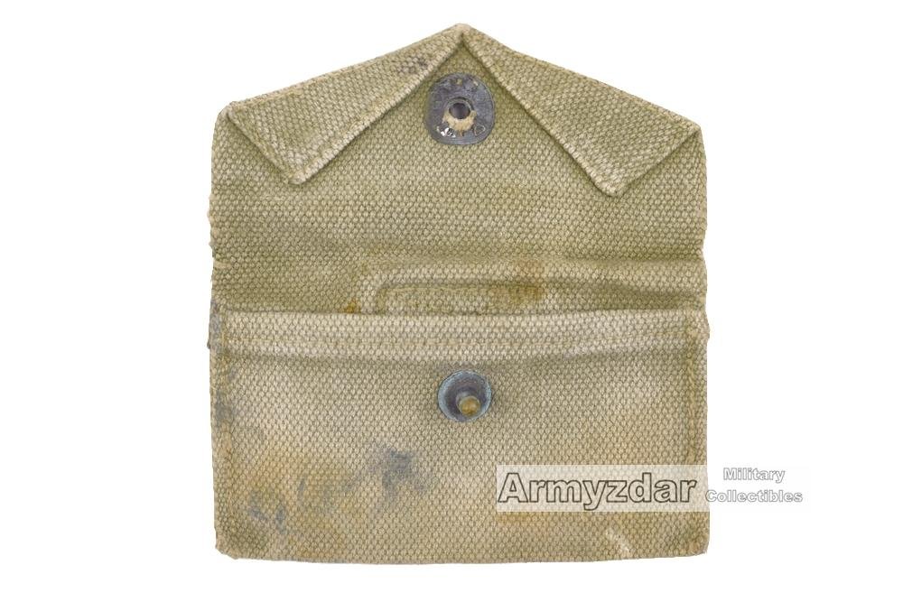 US M1942 Tan first aid pouch + dressing — image 3