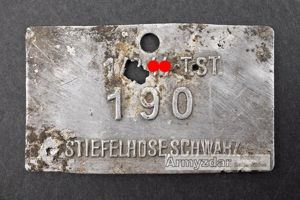 SS Clothing tag „Stiefelhose Schwarz'