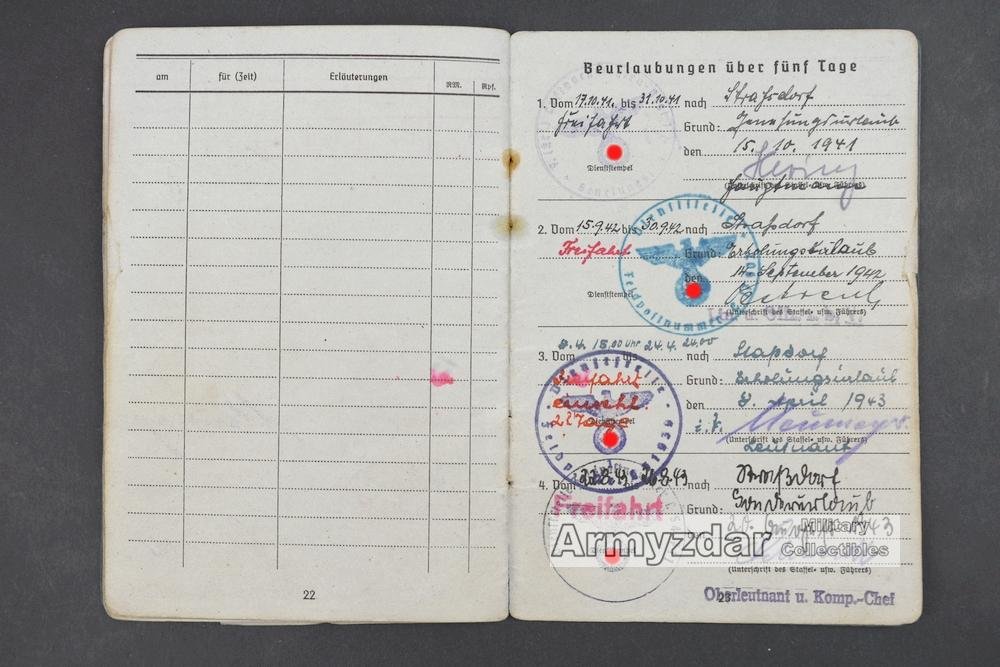 LW Soldbuch „Ln.Fspr.Ers.Kop.mot.17/13 Nbg.' — image 12