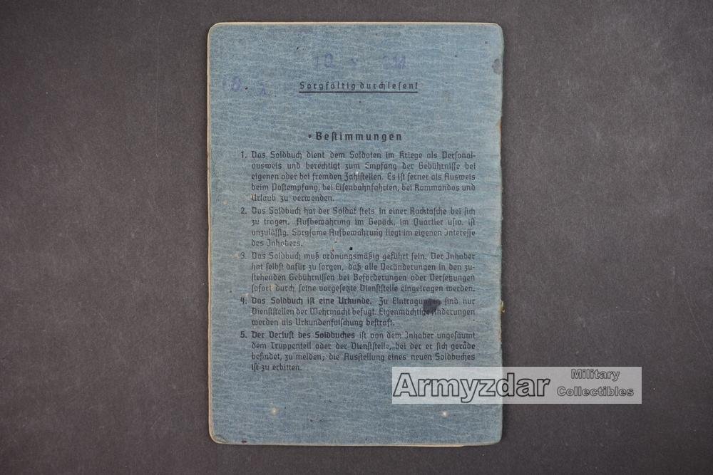 LW Soldbuch „Ln.Fspr.Ers.Kop.mot.17/13 Nbg.' — image 13