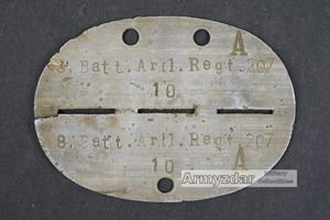 WH Dog-tag „8.Batt.Artl.Regt.207'