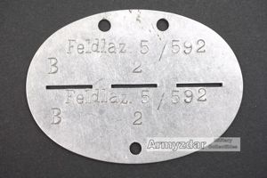 WH Dog-tag 'Feldlaz 5/592'