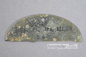 WH Half Dog-tag '1. Kp. Pi. Ers. Btl. 26'