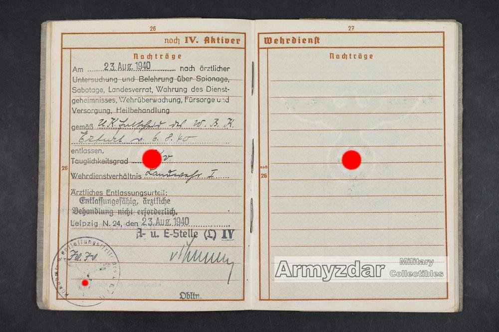 LW Wehrpaß „Fla. M. G. Res. R. 114' — image 11