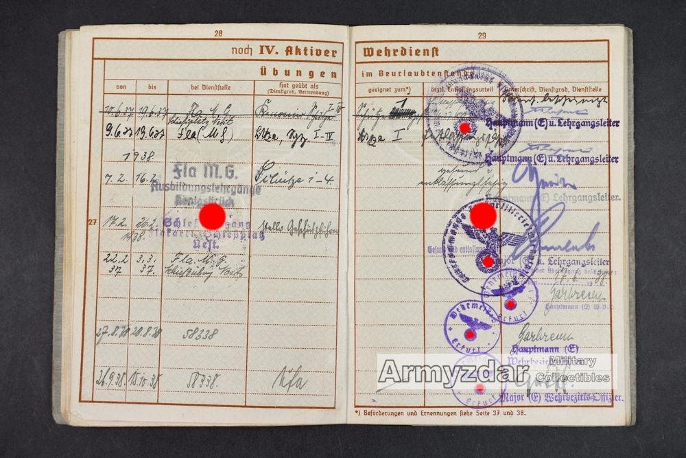 LW Wehrpaß „Fla. M. G. Res. R. 114' — image 12