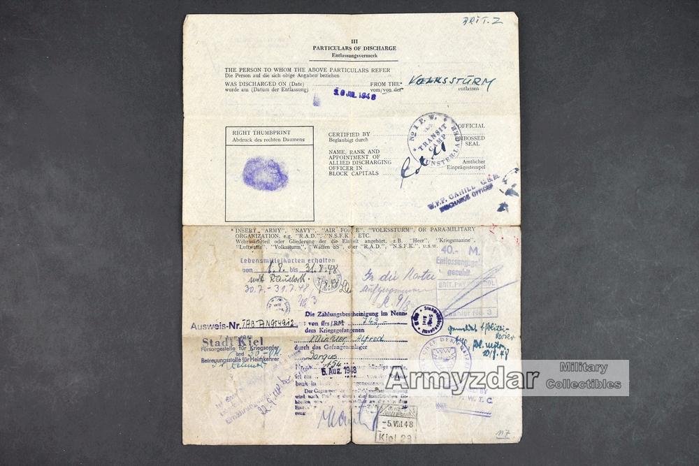 LW Wehrpaß „Fla. M. G. Res. R. 114' — image 15