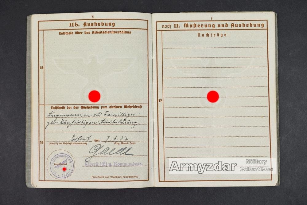 LW Wehrpaß „Fla. M. G. Res. R. 114' — image 5