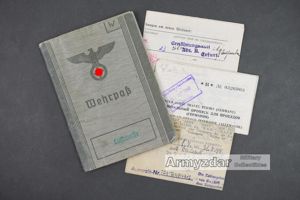 LW Wehrpaß „Fla. M. G. Res. R. 114'