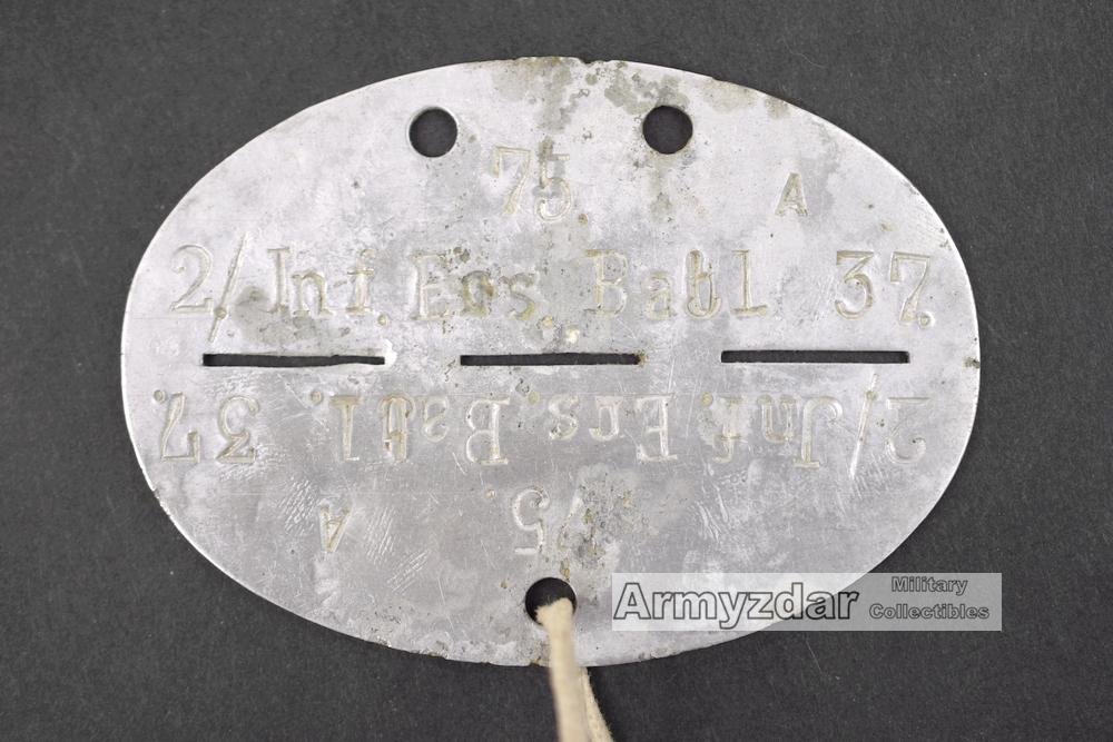 WH Dog-tag „2./Inf.Ers.Batl37.' — image 2