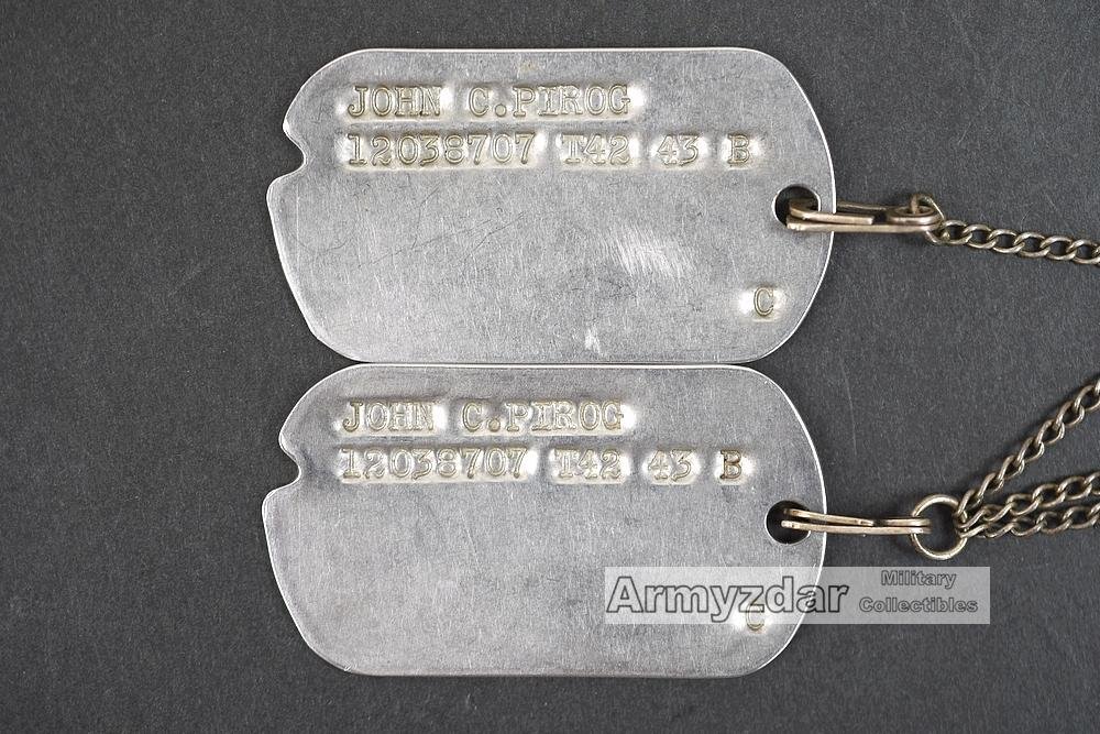 WW2 US Dog-tags 'John C. Pirog' — image 2