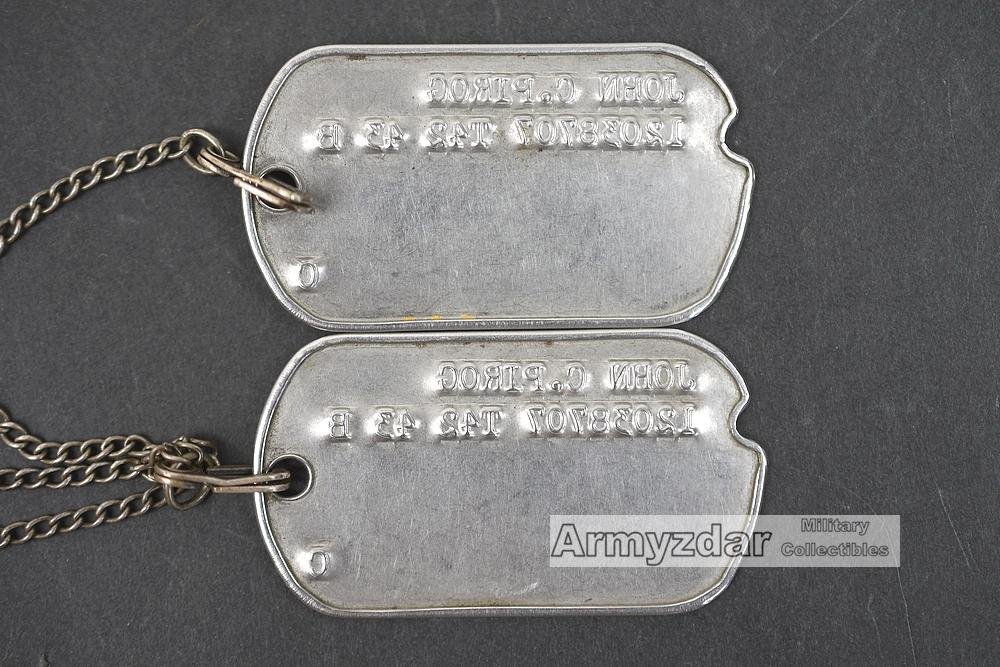 WW2 US Dog-tags 'John C. Pirog' — image 3