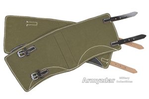 Repro German gaiters with black leather