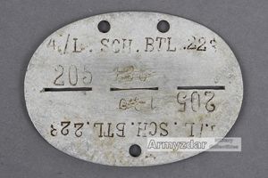 WH Dog-tag „4./L. SCH. BTL. 223'