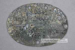 WH Dog-tag „Stam.Kp./ Kf.u.Ers.Ausb.Abt.3'
