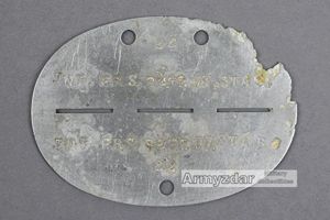 WH Dog-tag 'INF. ERS. BATL. 77. STAB'