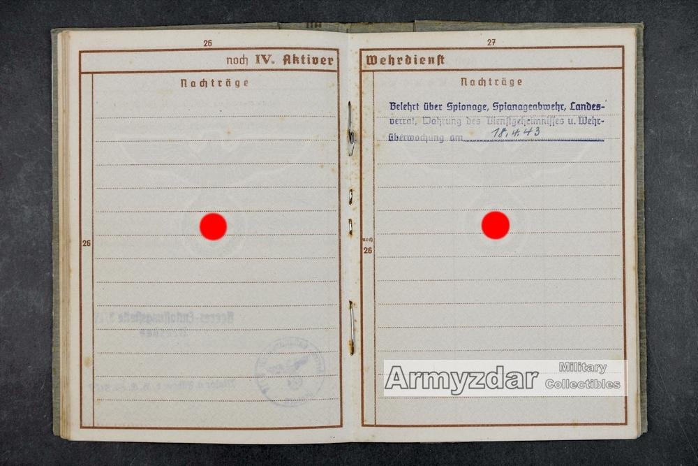 WH Wehrpaß „6./Pz.Ausb.Abt.18' — image 10