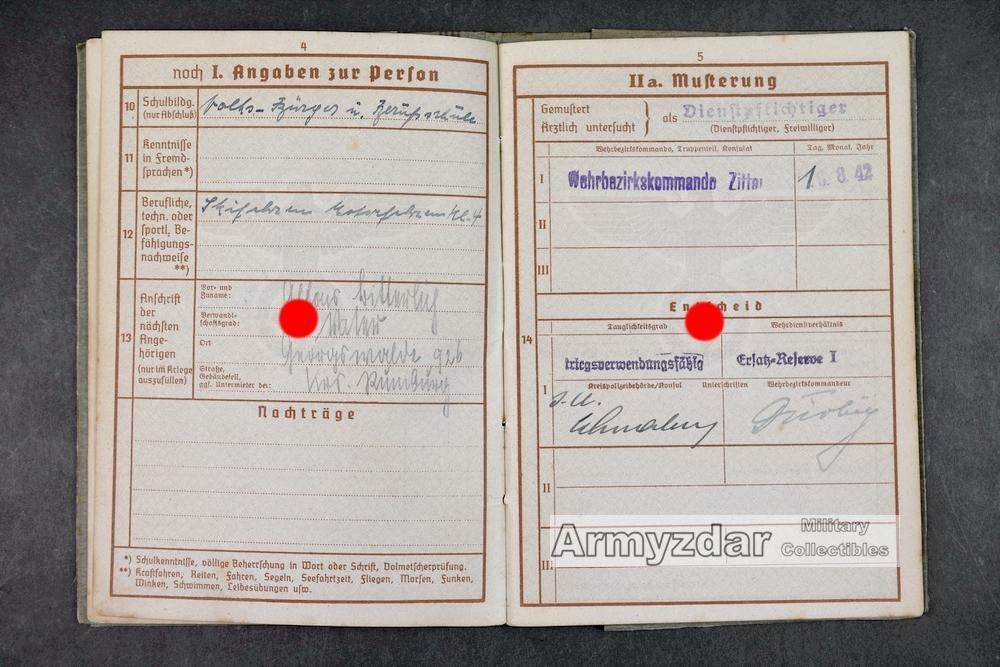 WH Wehrpaß „6./Pz.Ausb.Abt.18' — image 4