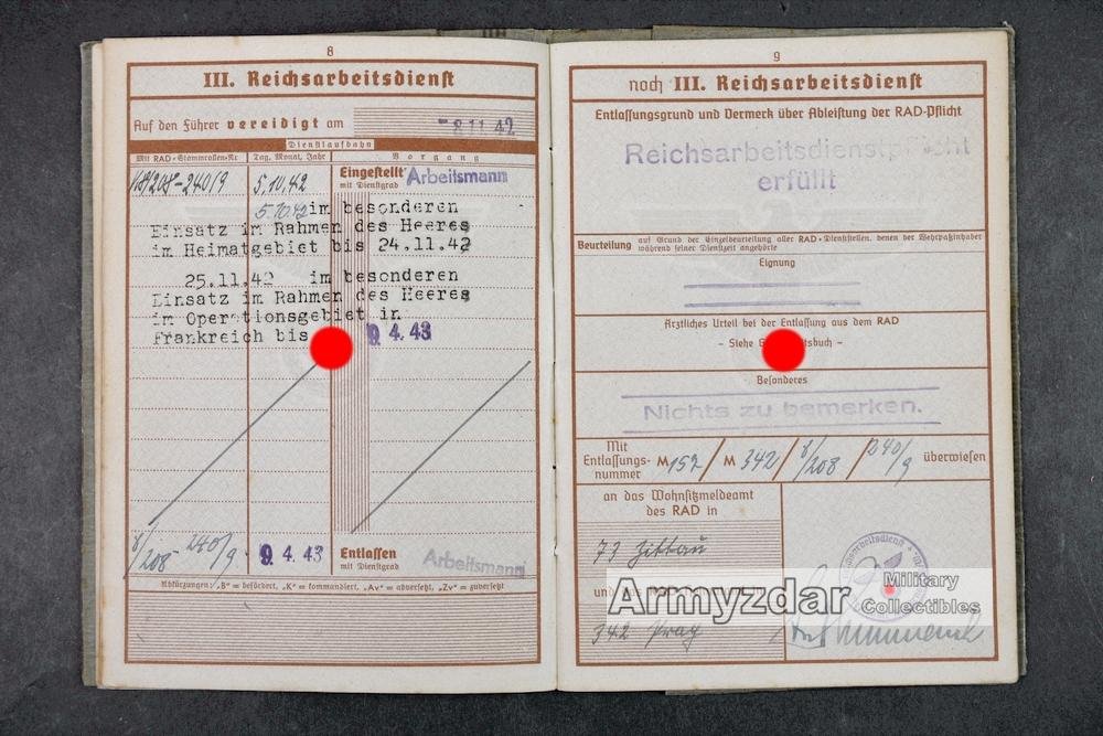 WH Wehrpaß „6./Pz.Ausb.Abt.18' — image 5