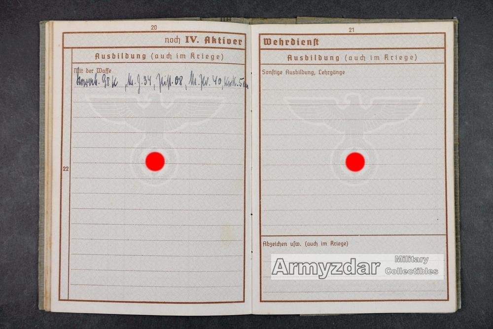 WH Wehrpaß „6./Pz.Ausb.Abt.18' — image 8