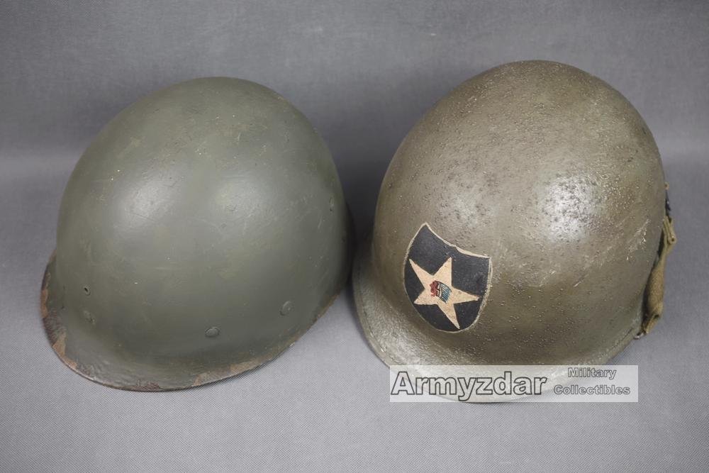 Top Repro WW2 US M1 Helmet with Westinghouse liner'2nd Infantry Division' nr.1 — image 2