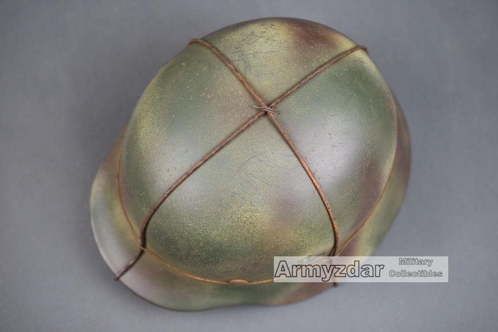 Repro WH M35 Double decal camo wire helmet „ET64/57' — image 3