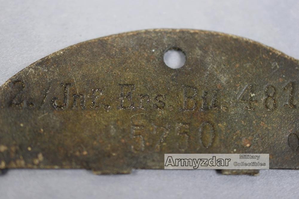WH Half Dog-tag „2./Inf.Ers.Btl.481' — image 2