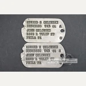 WW2 US Dog-tags 'Edward S Oslovski'