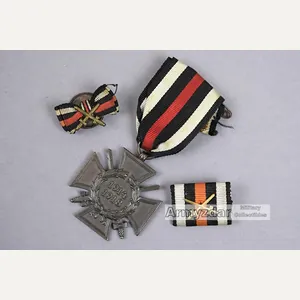 Ehrenkreuz für Frontkämpfer 1914-1918 + 2 ribbon bars