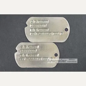 WW2 US Dog-tags 'J P CAREY'