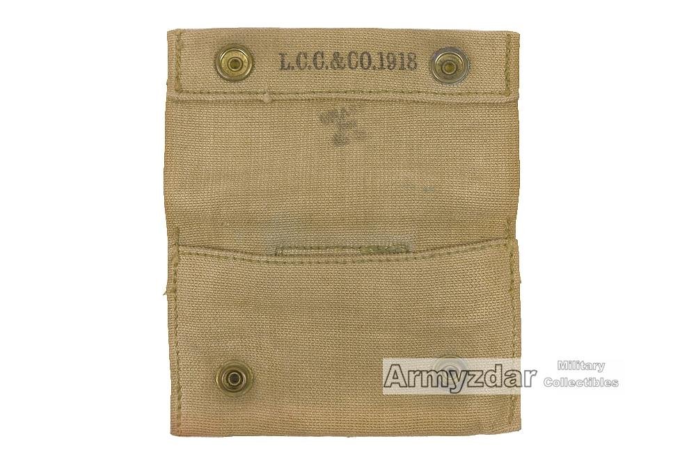 US M1910 Tan first aid pouch 'L.C.C.&CO. 1918' — image 3