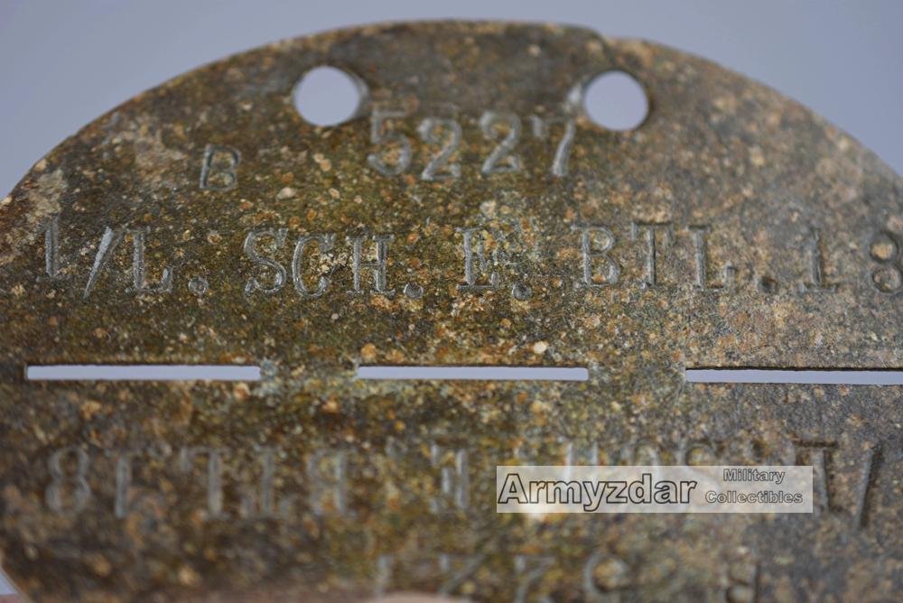 WH Dog-tag „1./L. SCH. E. BTL. 18' — image 2