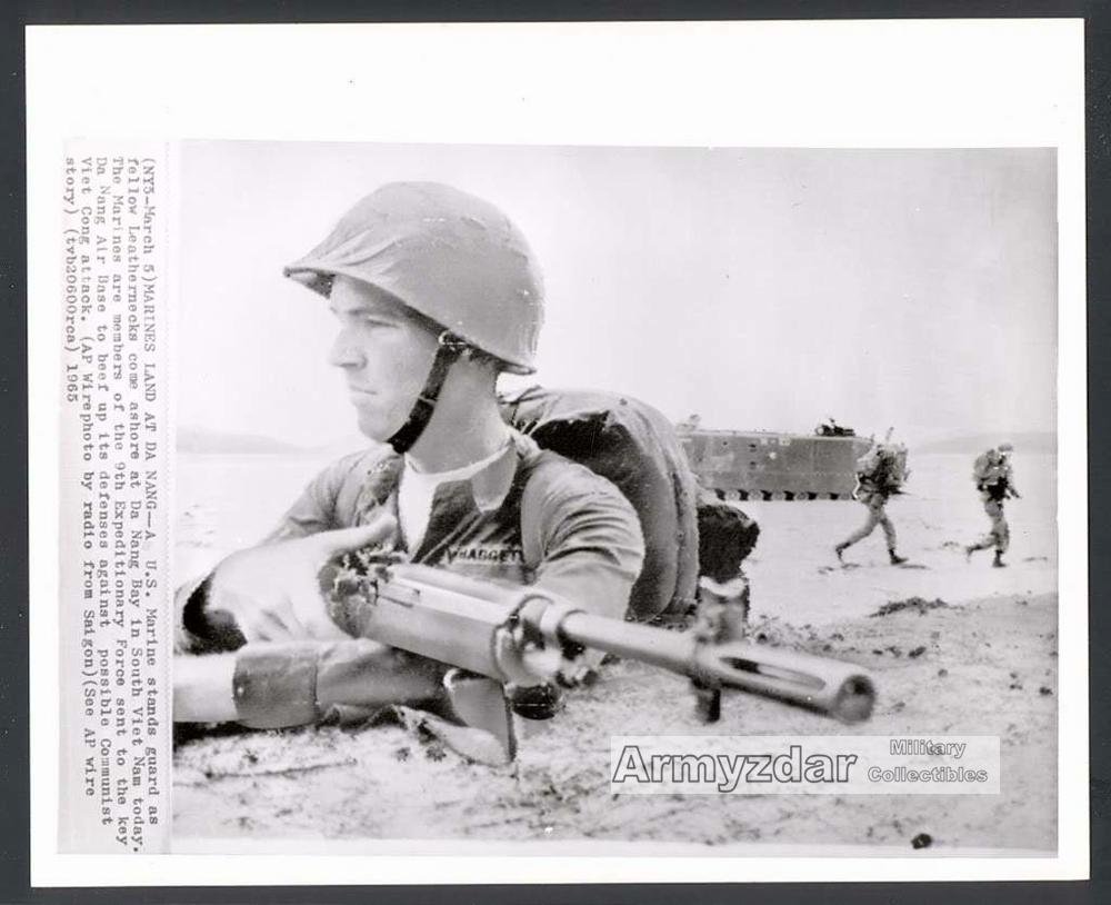 Vietnam US M1 Helmet with OD cover — image 14