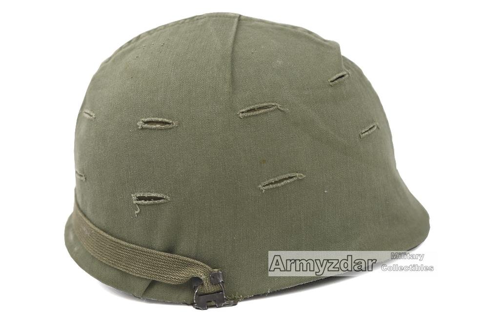 Vietnam US M1 Helmet with OD cover — image 3