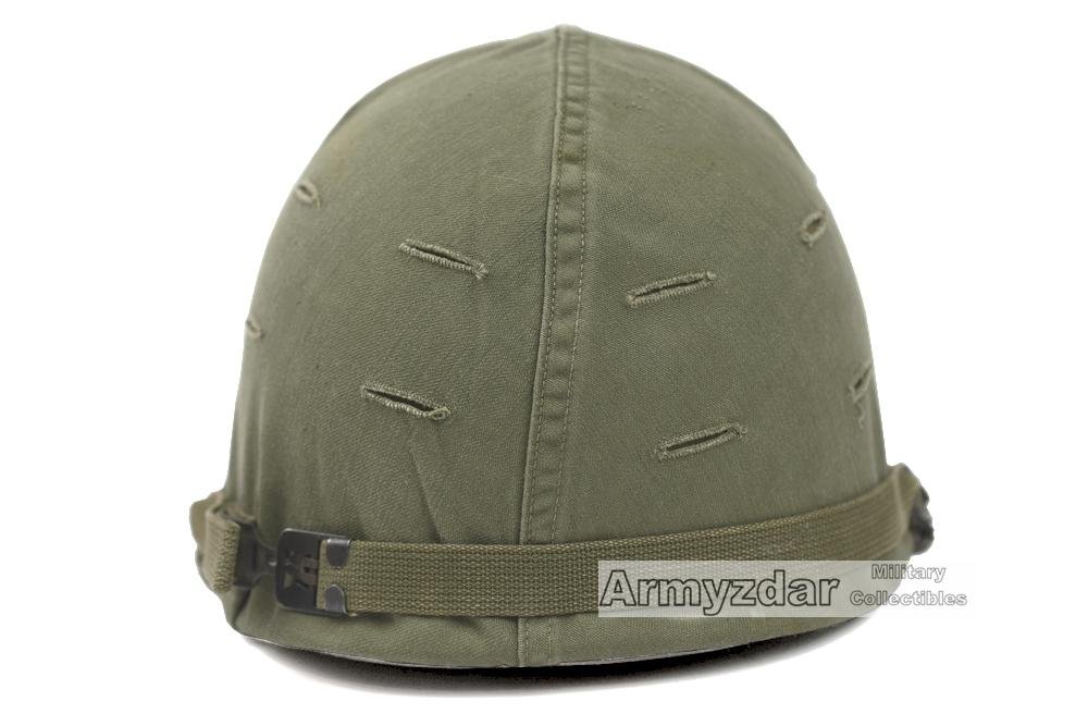 Vietnam US M1 Helmet with OD cover — image 4