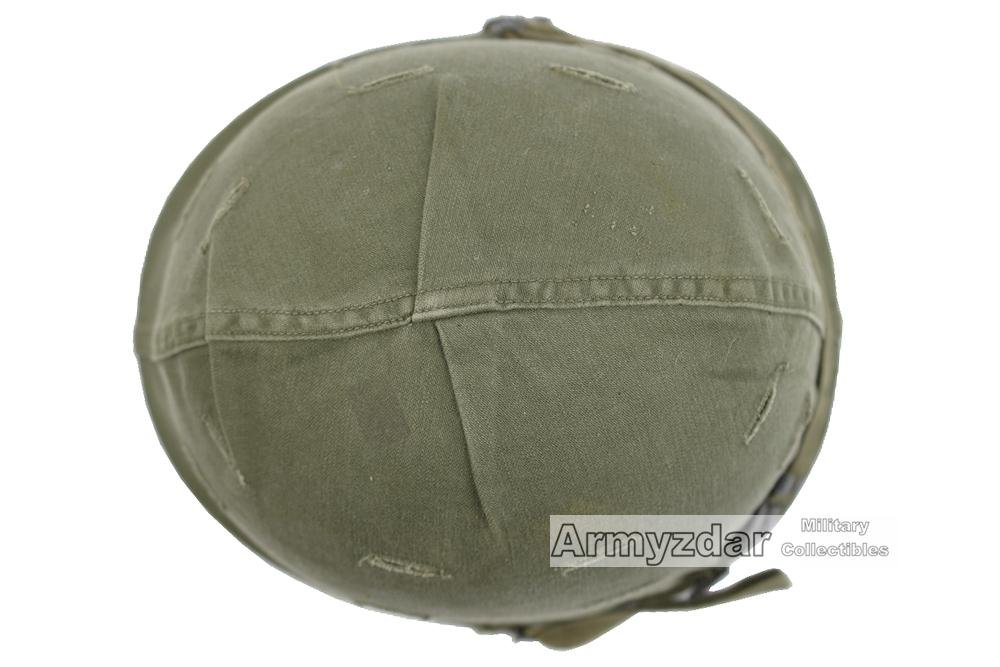 Vietnam US M1 Helmet with OD cover — image 6