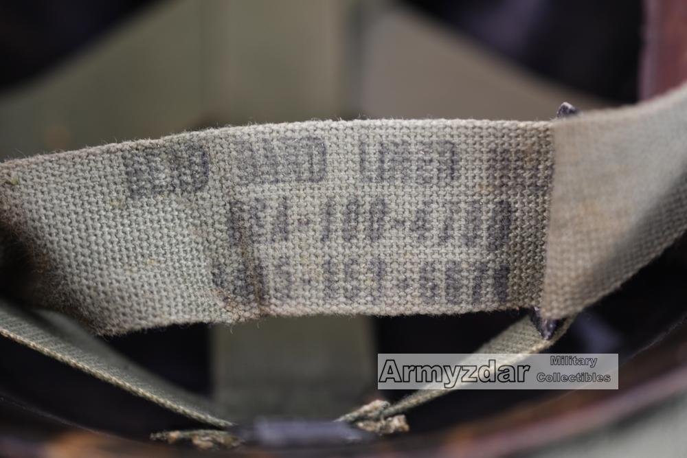 Vietnam US M1 Helmet with OD cover — image 8