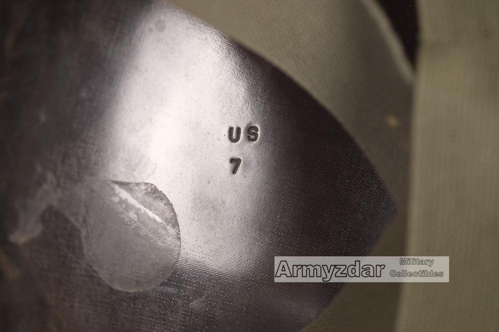 Vietnam US M1 Helmet with OD cover — image 9