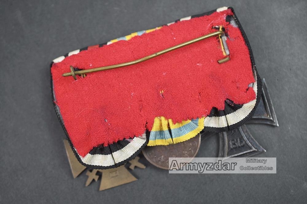 Ordenschnalle EK II 1914+Sachsen Medaille+Frontkämpfer 1914-1918 — image 2