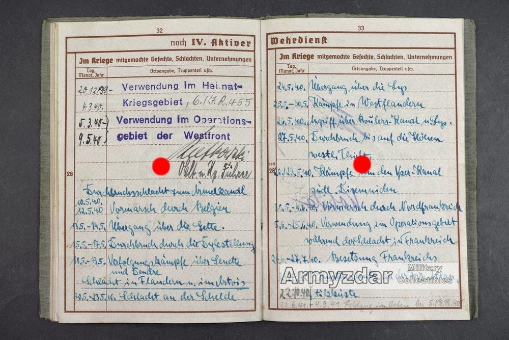 WH Wehrpaß „5./J.R.455' — image 10