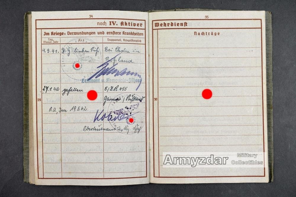 WH Wehrpaß „5./J.R.455' — image 11