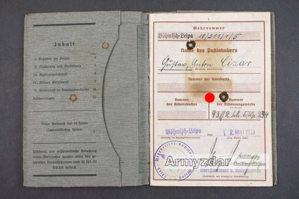 WH Wehrpaß „5./J.R.455' — image 2