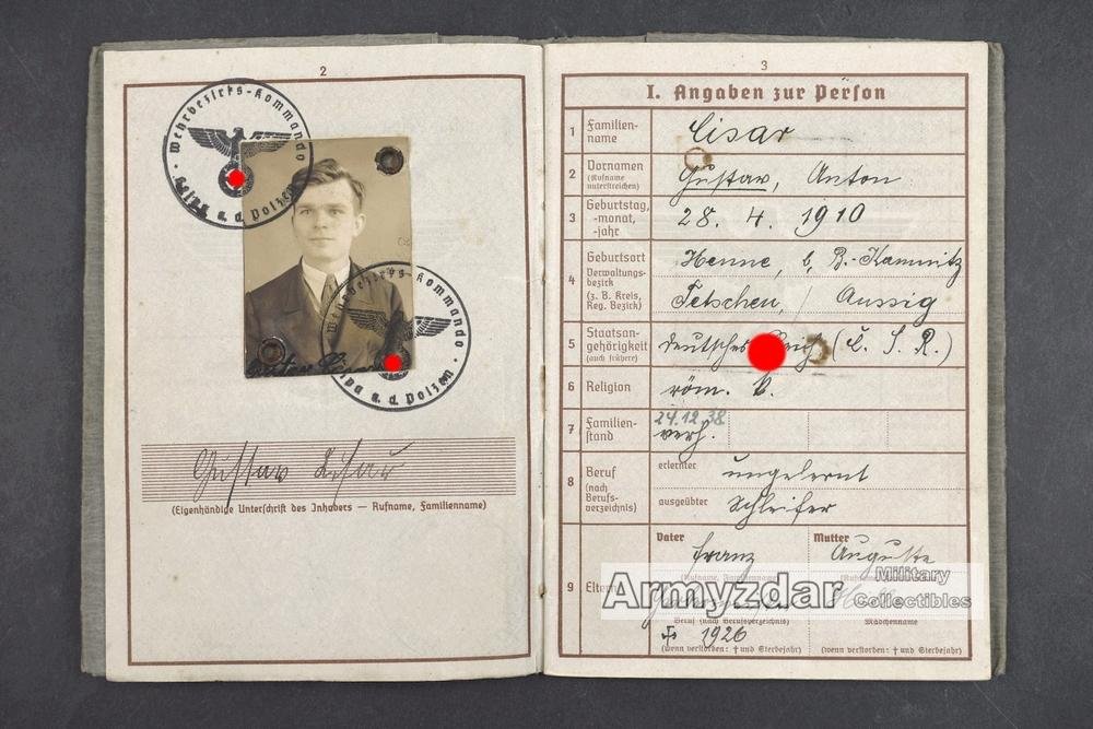 WH Wehrpaß „5./J.R.455' — image 3