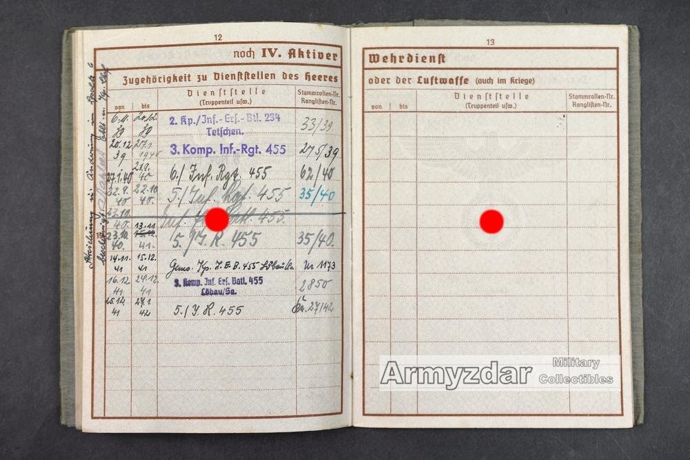 WH Wehrpaß „5./J.R.455' — image 6