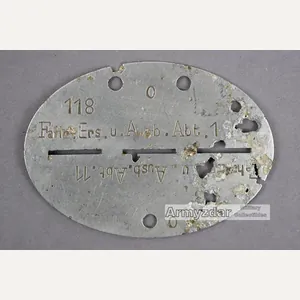 WH Dog-tag 'Fahr.Ers.u.Ausb.Abt.11'