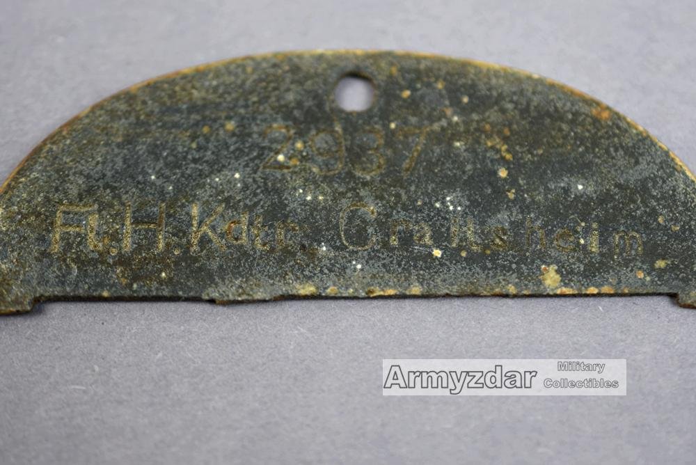 LW Half Dog-tag „Fl.H.Kdtr.Crailsheim' — image 2