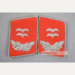 Repro LW Collar Tabs Oberleutnant der Flak Truppe
