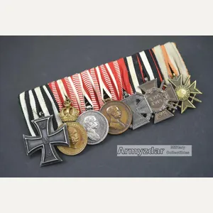 Austrian Ordenschnalle '7x Medaille'