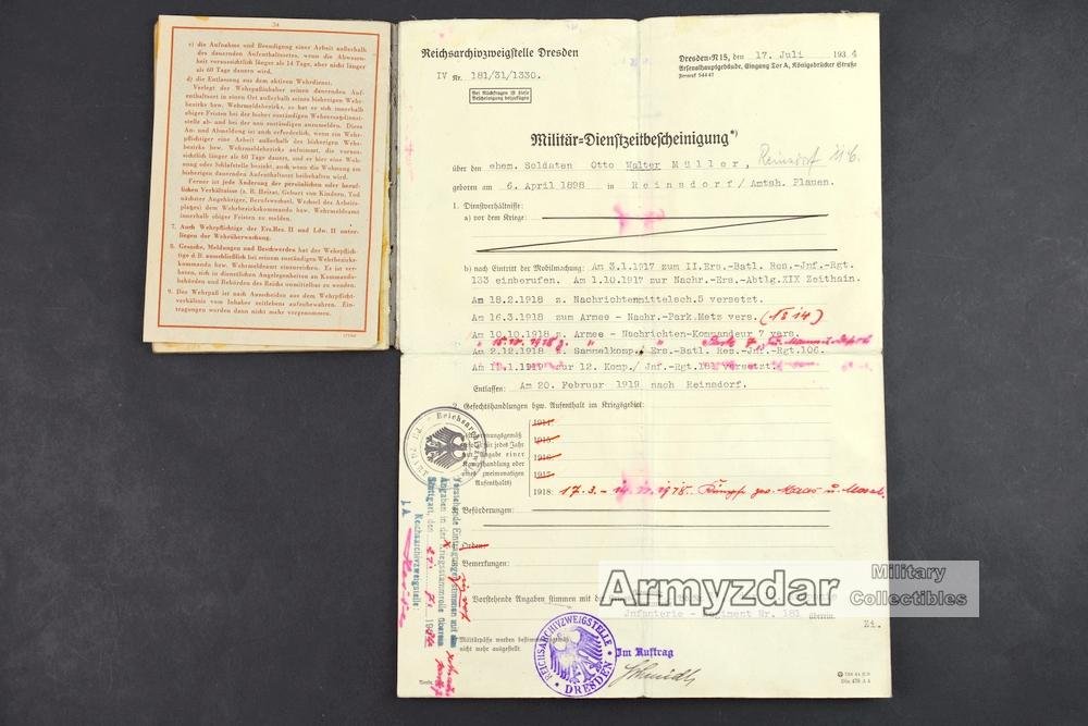 WH Wehrpaß „1./J.R.304' — image 13